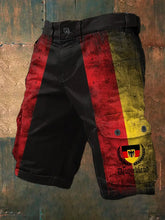 Herren Vintage Deutschland Print Freizeit-Cargo-Shorts